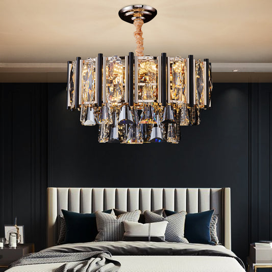 Postmodern living room chandelier creative personality feather crystal lamp luxury atmosphere villa restaurant bedroom room lamps