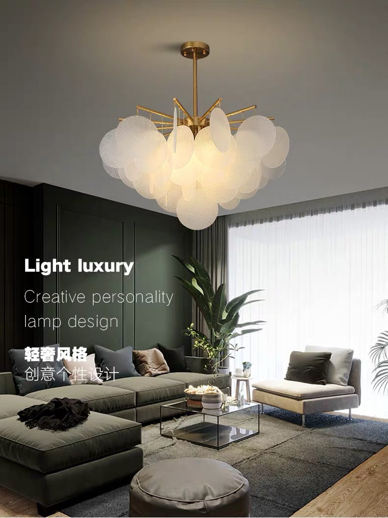 Postmodern Luxury Pendant Lamp Living Room Lamp Simple Atmosphere Crystal Lamp Hong Kong Style Designer Creative Bedroom Lamp Package