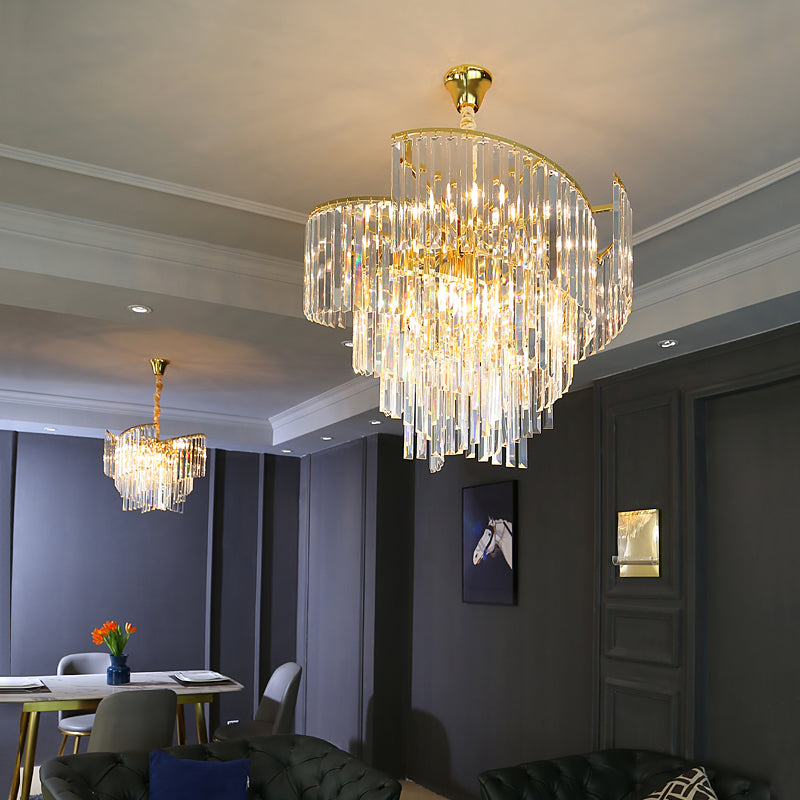 Light luxury chandelier crystal chandelier living room lamp simple modern atmosphere restaurant chandelier high-end atmosphere post-modern lamps