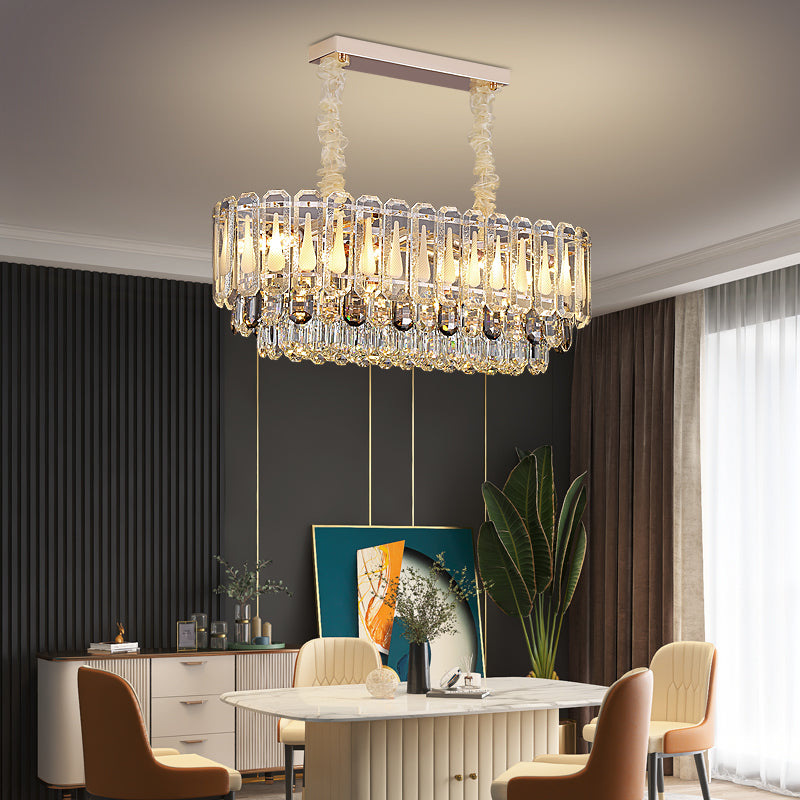 Light luxury crystal chandelier living room lamp 2023 new modern minimalist atmosphere home luxury bedroom dining room lamps