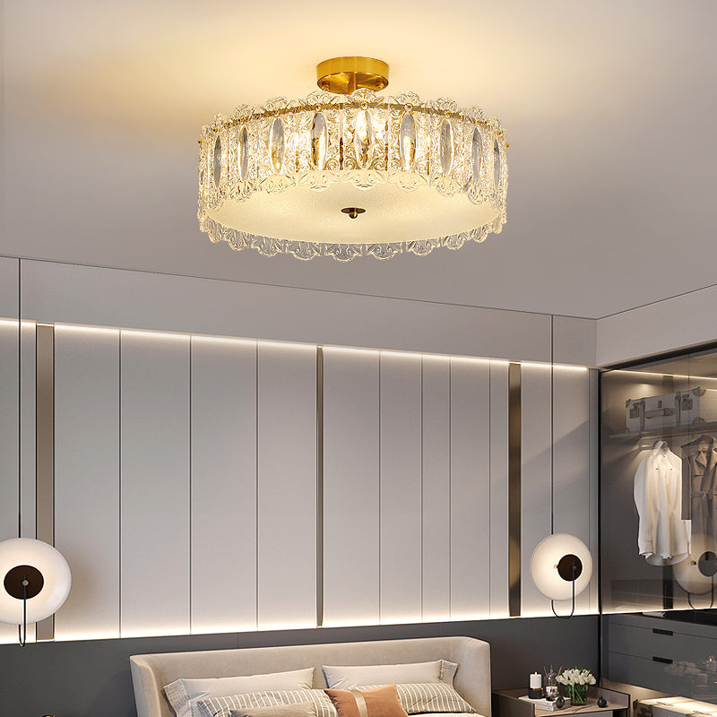 Light luxury crystal living room chandelier modern simple atmosphere high-end 2023 new post-modern restaurant hall lamps
