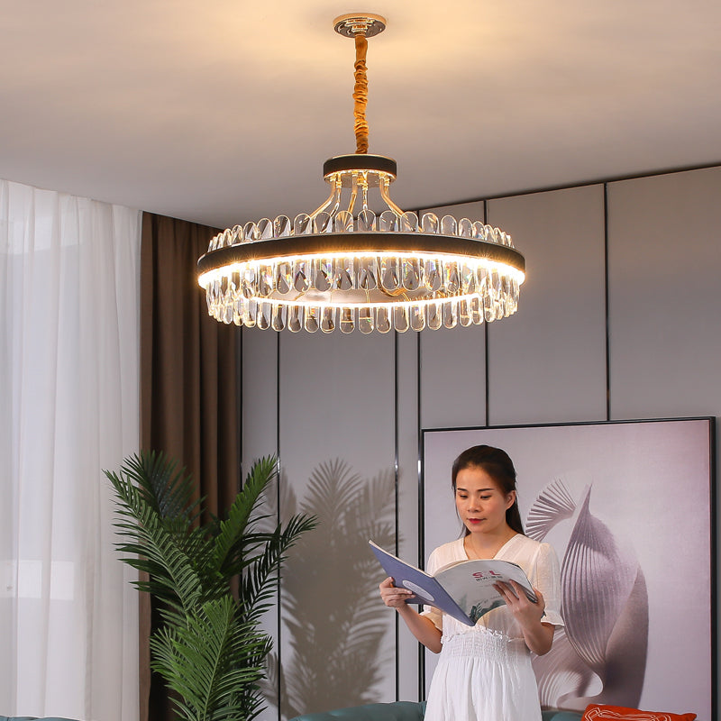 Lamp package combination light luxury living room lamp crystal chandelier atmosphere master bedroom modern simplicity 2023 new whole house
