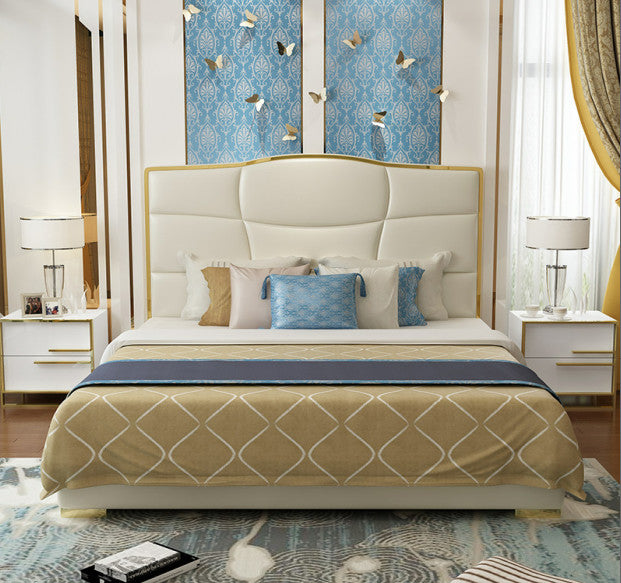 Postmodern light luxury bed