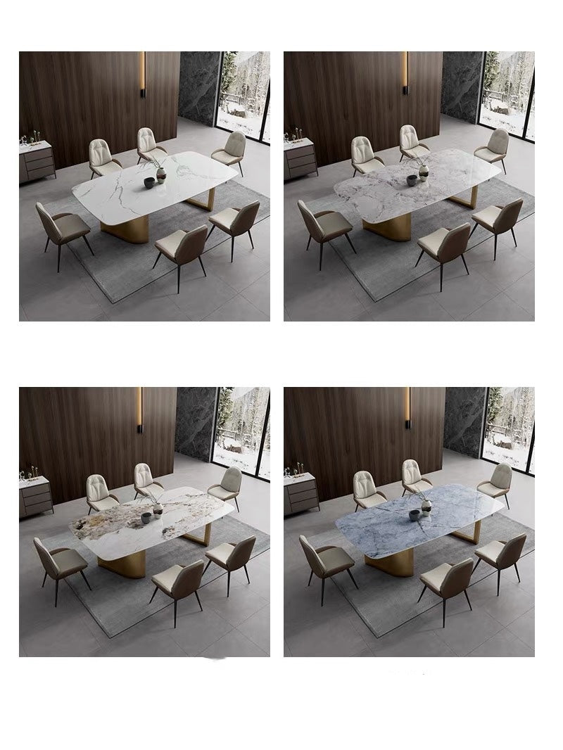 Contemporary Luxury design Versacee Marble Dining Table Rectangular Table
