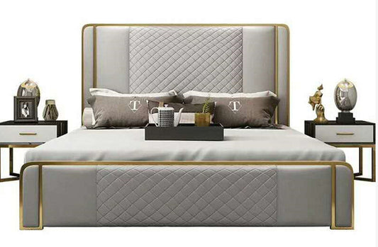 Modern minimalist light luxury bed