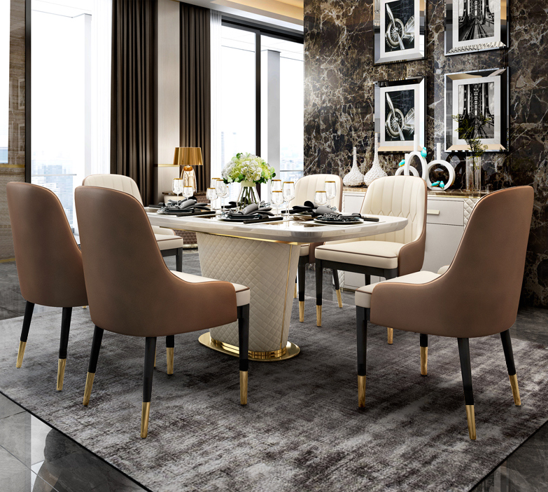 Luxury Contemporary design  Marble Dining Table Rectangular Table