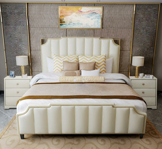 Light luxury and modern American double bed simple