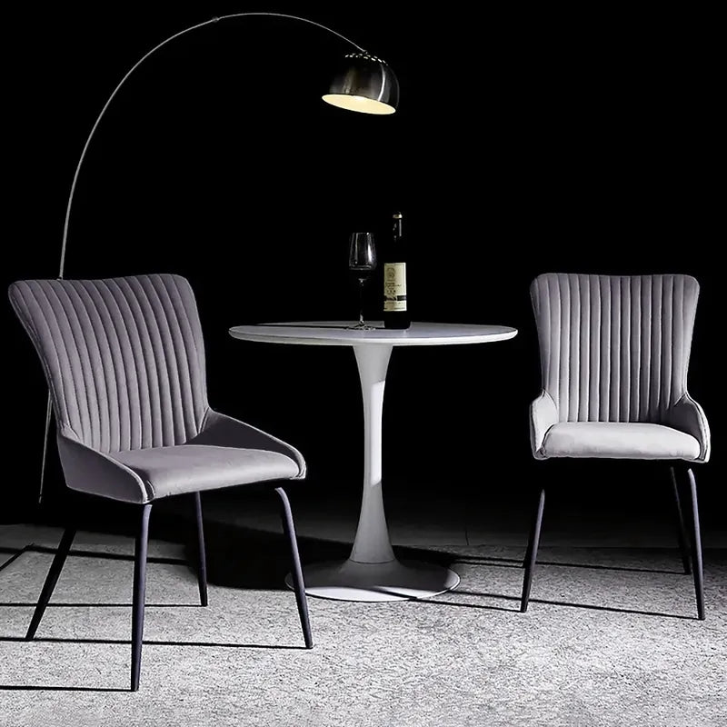 Modern Upholstered Dining Chair Dining Room Chair (Set of 2) in Gray
