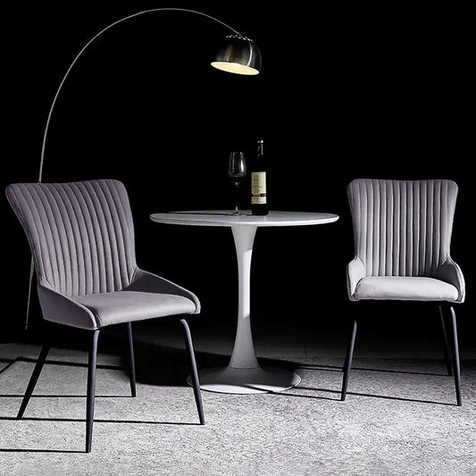 Modern Upholstered Dining Chair Dining Room Chair (Set of 2) in Gray