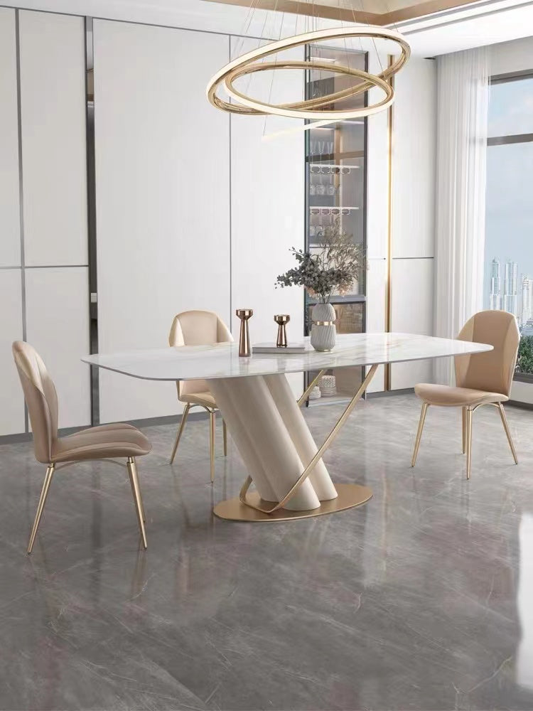 Contemporary sintered stone dining table