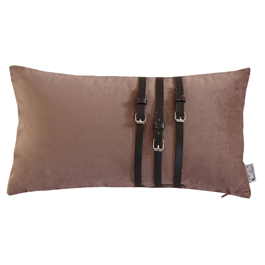 Decorative Velvet Cushion Lumbar Throw Pillow, Camel