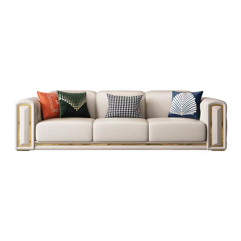 Contemporary High End stainless steel Chesterfield sofa with stainless  steel hardware