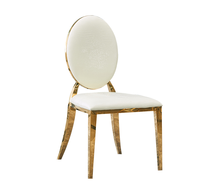 Contemporary Design  Upholstered  Dining Chair with Gold stainless steel