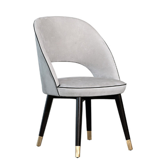 Contemporary Design PU Leather Dining Chair Upholstered Side Chair Stainless Leg