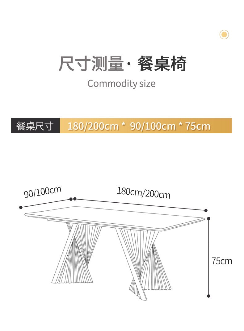 Luxury Contemporary design  Marble Dining Table Rectangular  Table