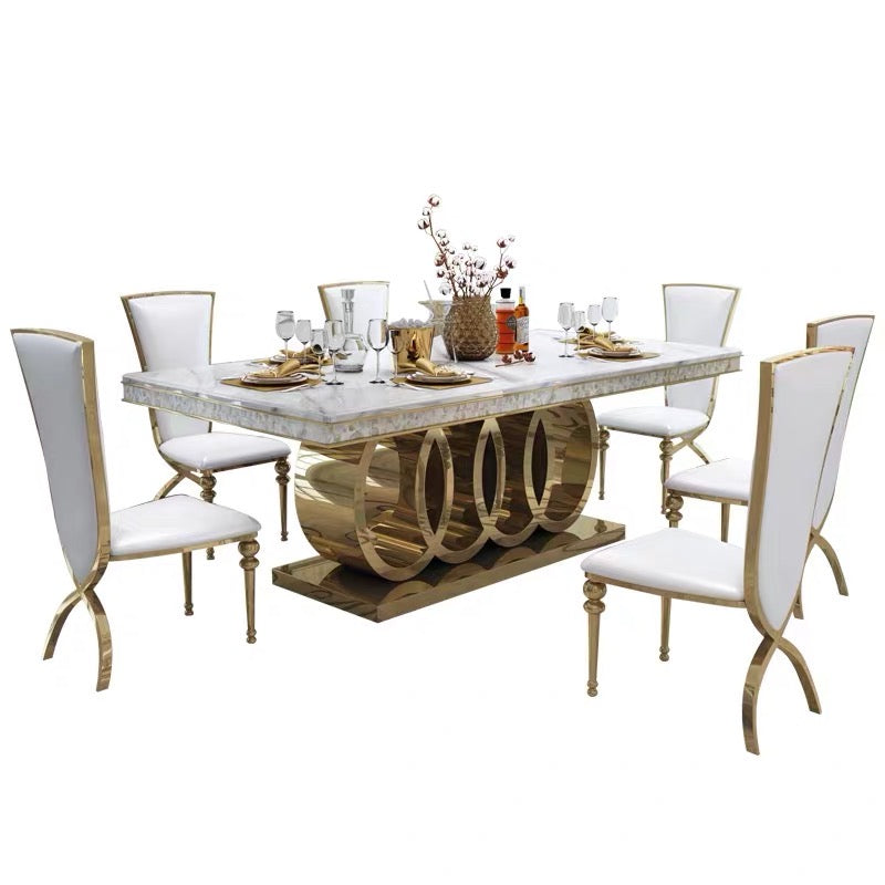 Luxury Contemporary design  Marble Dining Table Rectangular Table