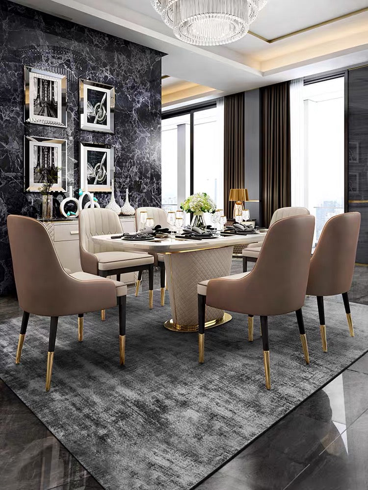 Luxury Contemporary design  Marble Dining Table Rectangular Table