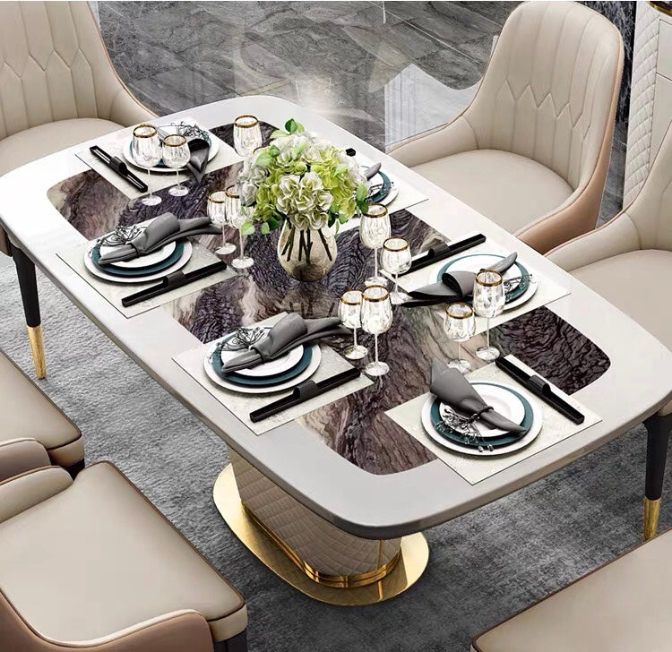 Luxury Contemporary design  Marble Dining Table Rectangular Table