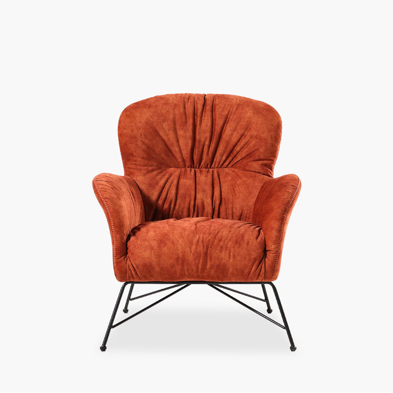 Vintage Seat Chair with Steel Legs, Orange