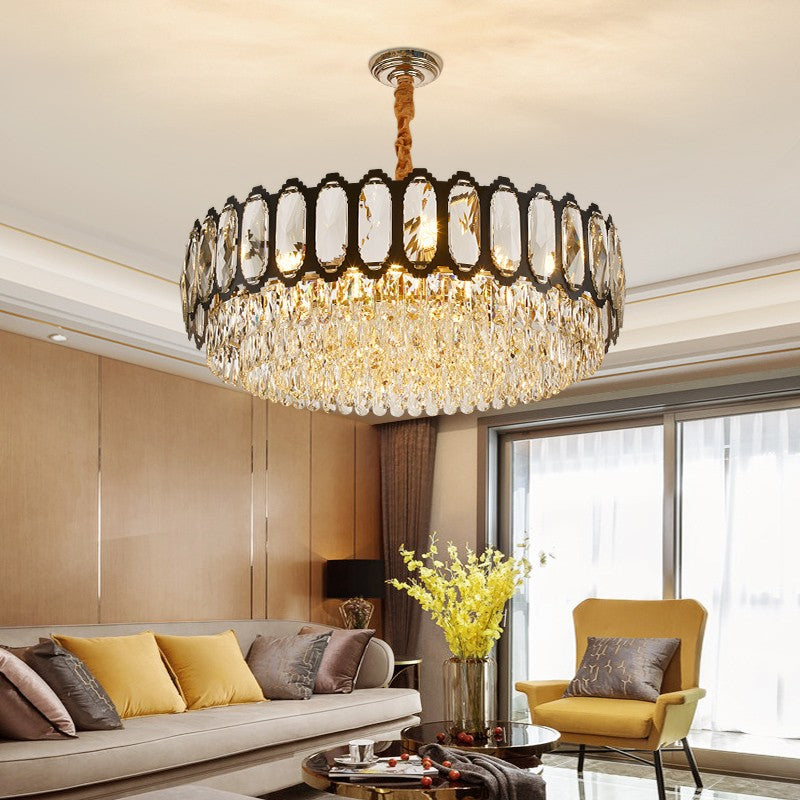 Post-modern light luxury crystal chandelier simple living room bedroom dining room lamp Nordic designer model room net red chandelier