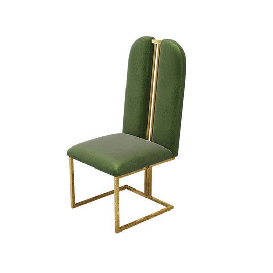 Contemporary Design  Upholstered  Dining Chair with Gold stainless steel