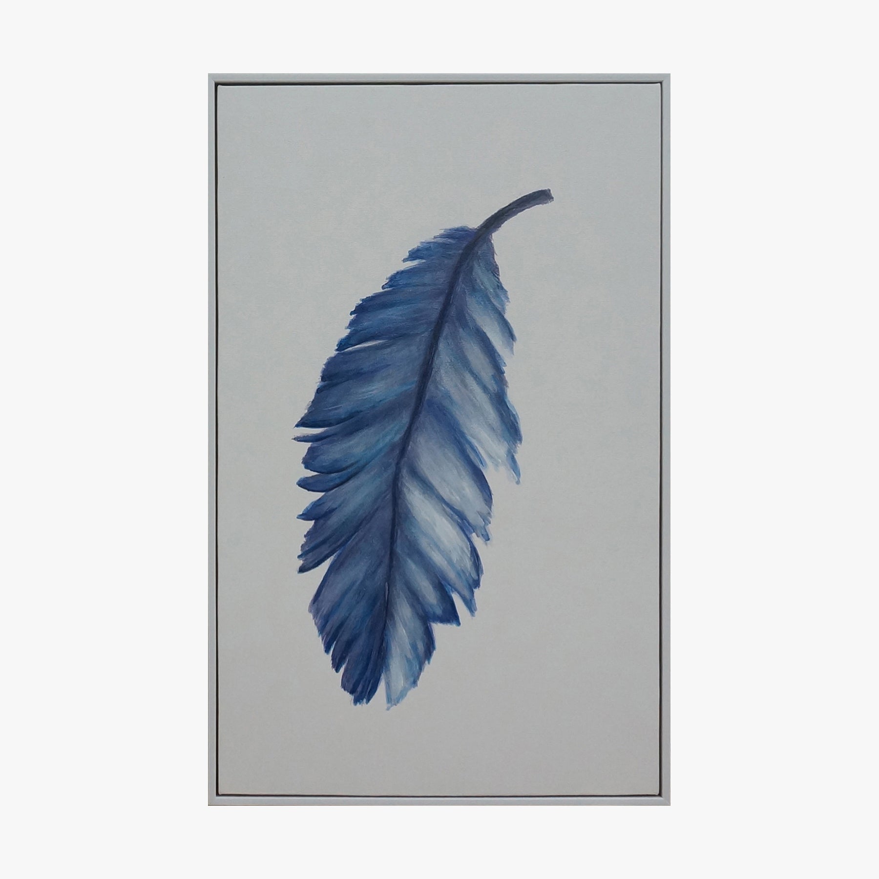 Framed Wall Art - Blue Feather