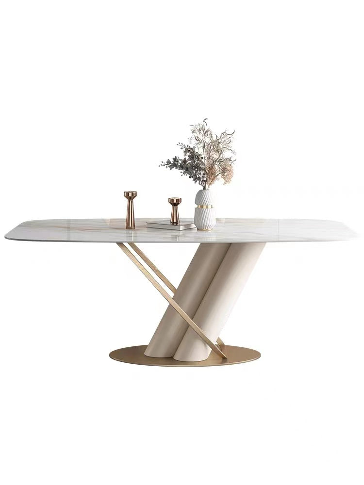 Contemporary sintered stone dining table