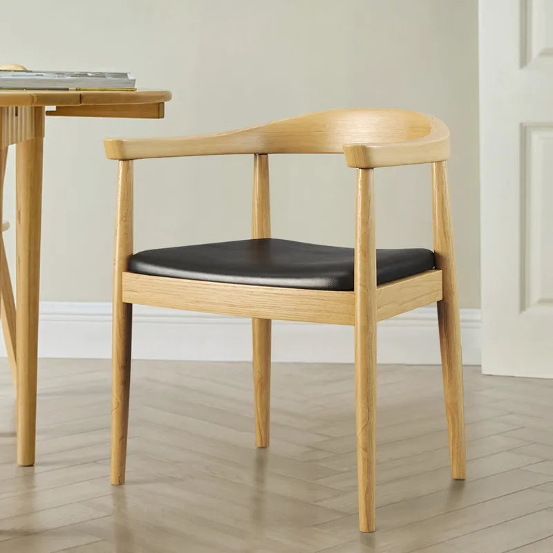 Modern curved outlet back dining chair