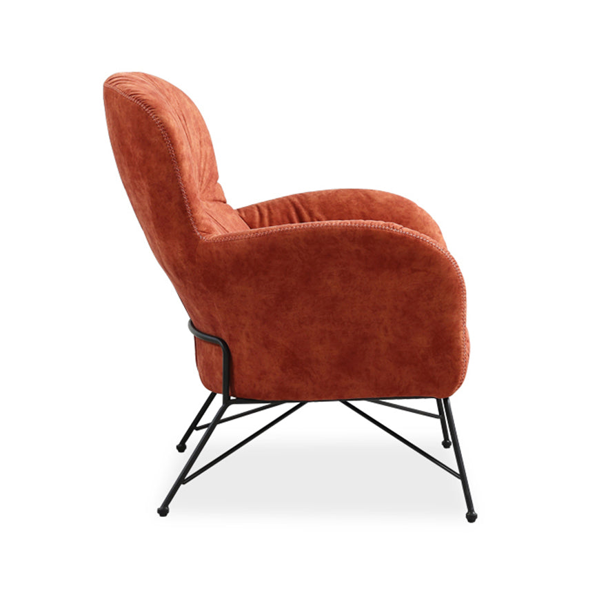 Vintage Seat Chair with Steel Legs, Orange