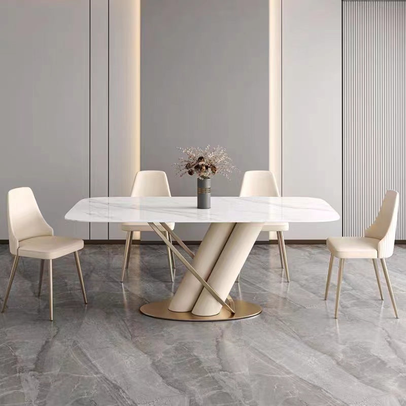 Contemporary sintered stone dining table