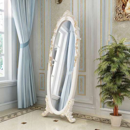 Full Length Wood Floor Mirror - Standing Mirror - Dressing Mirror, White