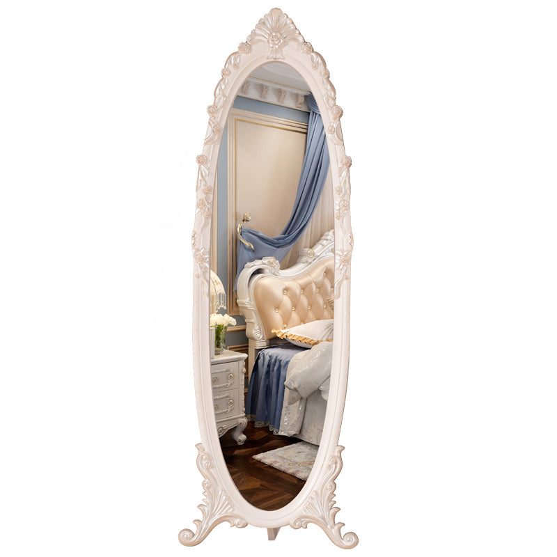 Full Length Wood Floor Mirror - Standing Mirror - Dressing Mirror, White